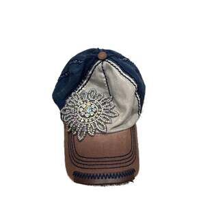 Buckles Olive & Pique Washed Hat - Women's Hats‎ in Grey Blue